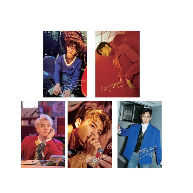 

Youpop KPOP SHINee JongHyun Album Transparent Photo Card PVC Cards Self Made LOMO Card Photocard XK553