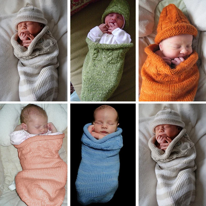 2017 для новорожденных Обёрточная бумага для пеленания Одеяло шерсти вязать Одеяло пеленать ребенка спальный мешок сна мешок коляска