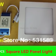 shipping20PCS 9 Вт супер яркий светодиодный площади панели lightcool белый/теплый белый AC85-265V для дома Garden Party живут номер