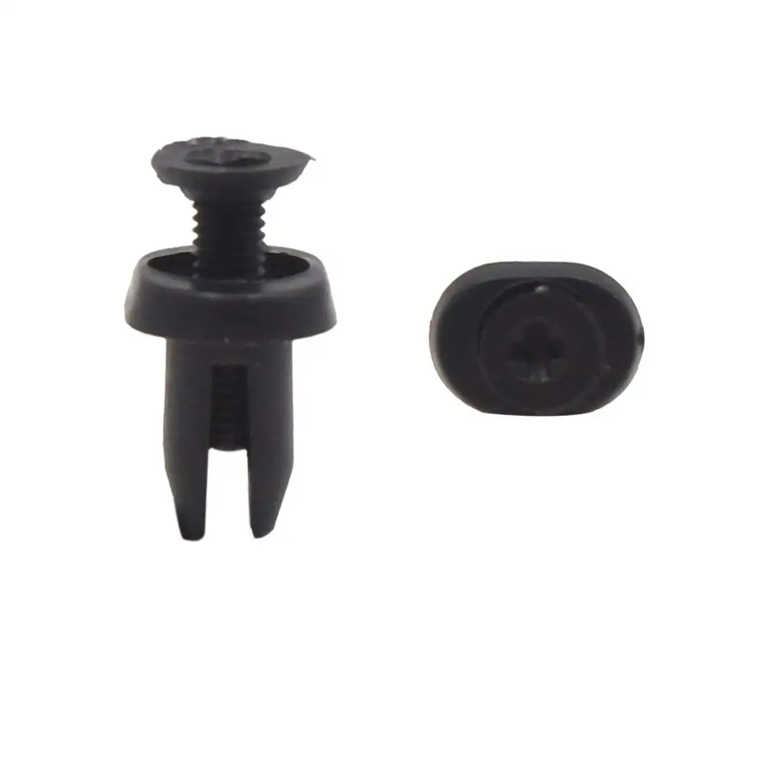 Uxcell 20pcs Black Plastic Rivets Truck Push Type Fastener Retainer