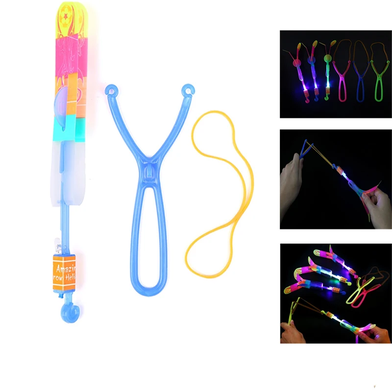 

1Pc Flashing Sling shot Slingshot Children Toys LED Light Slingshot Flying Arrow Catapult Outdoor Toy Kids Boys Gift