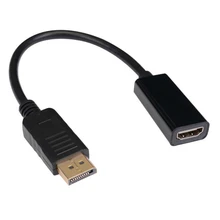 Dp para hdmi-macho compatível para fêmea adaptador de cabo 1080p conversor cabo adaptador para exibição de computador portátil projetor hd áudio