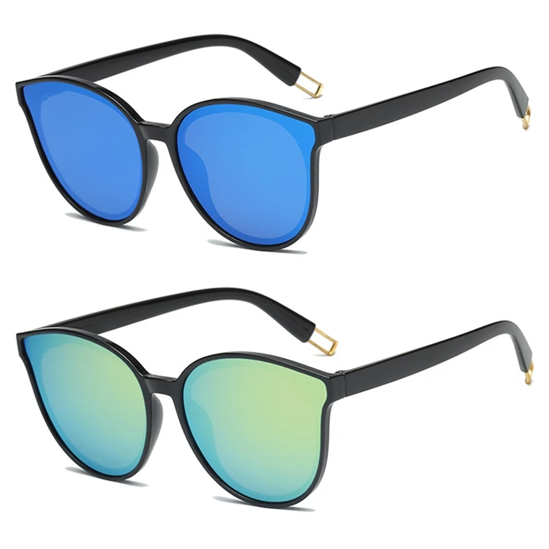 

New Sunglasses Women Driving Mirrors vintage For Women Reflective flat lens Sun Glasses Female oculos UV400