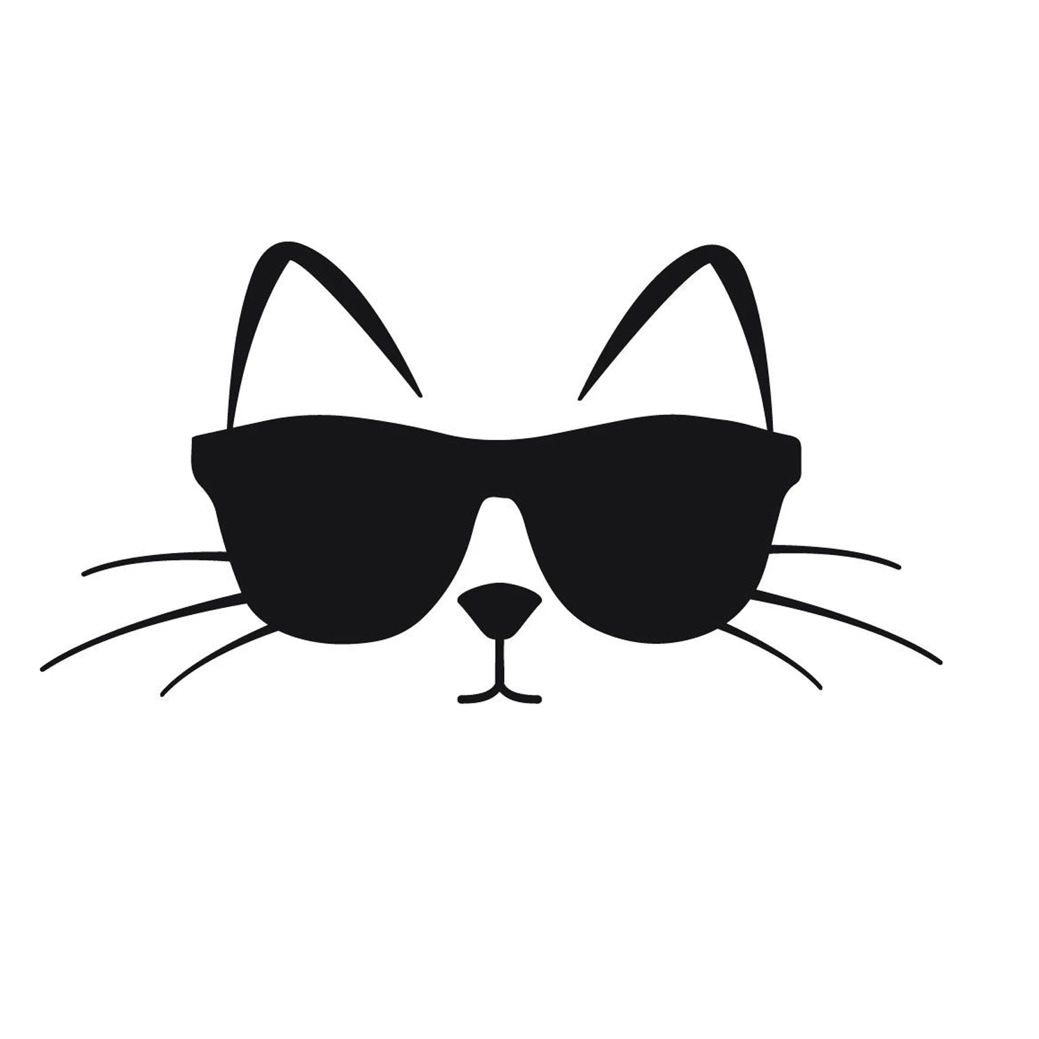 

Cool Cat with Sunglasses Decal Window Bumper Sticker Car Kitty Feline Pet Love