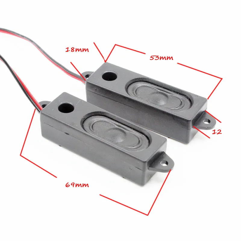 2 шт 2 Вт 8R 18*69*15 мм мультимедийный динамик для рекламной машины с проводом встроенный мини-бокс громкий динамик