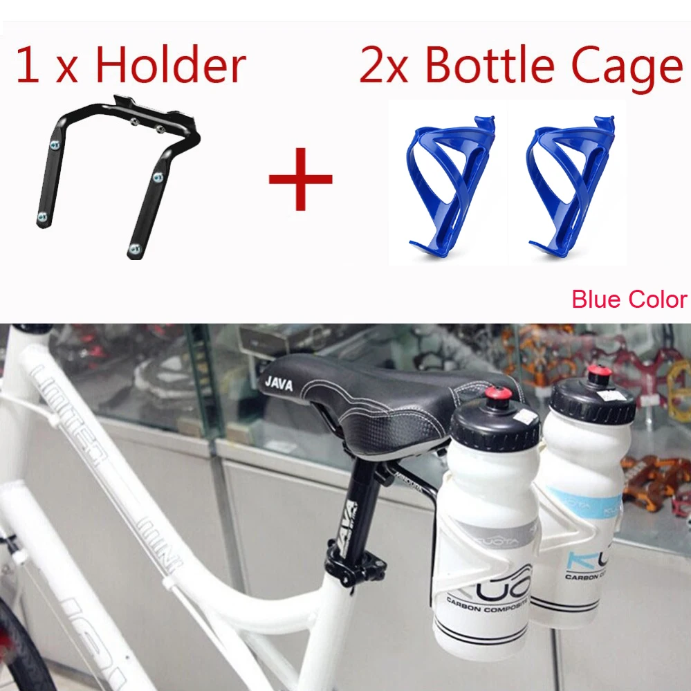 Metal portabidon doble Bicycle Bike Cycling Riding Holder Bracket 2