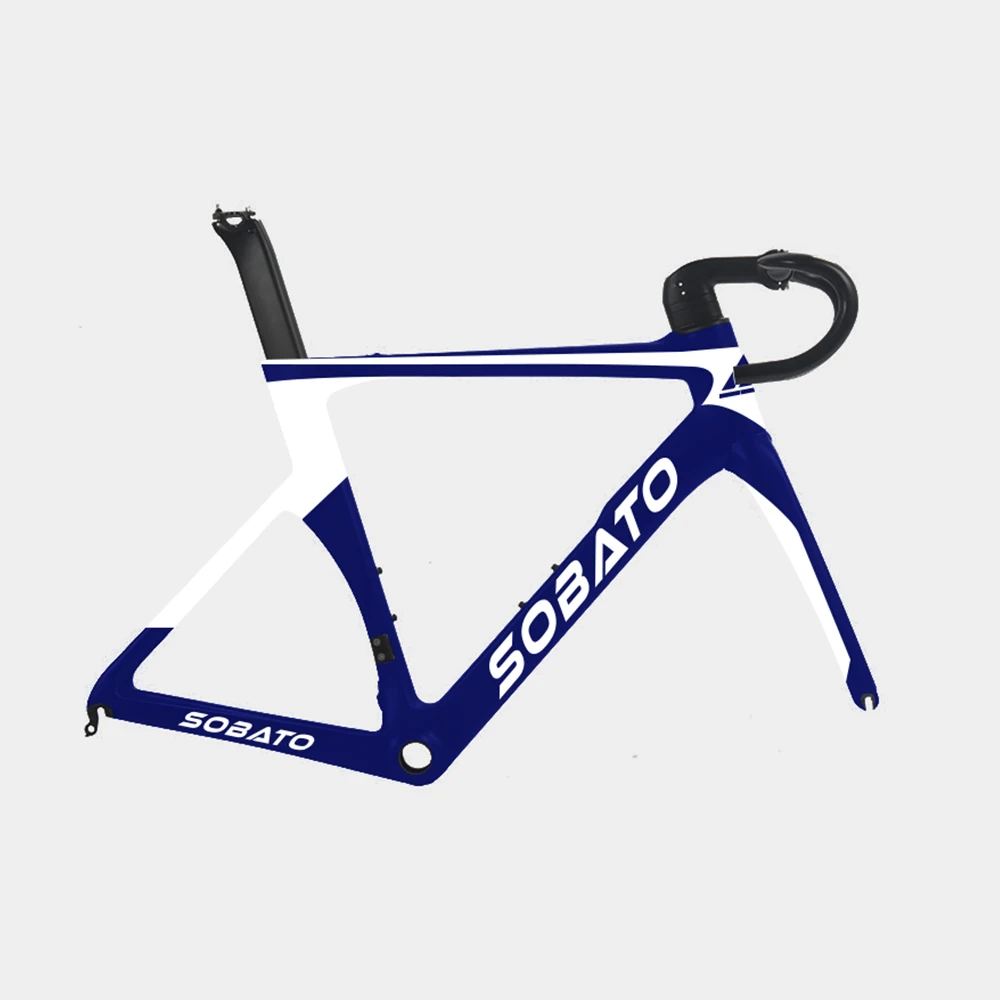 Excellent Carbon Bicycle Frame Fork Disc Brake Mount Road 700C*28mm Di2 UD 58cm Frames 4
