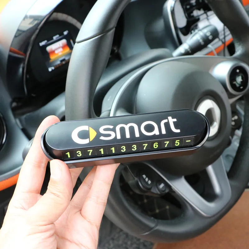

Smart Car Temporary Parking Card Plate Hideable Car Styling Parking Card Temporary Phone Number Plate Car Phone Card Decoration