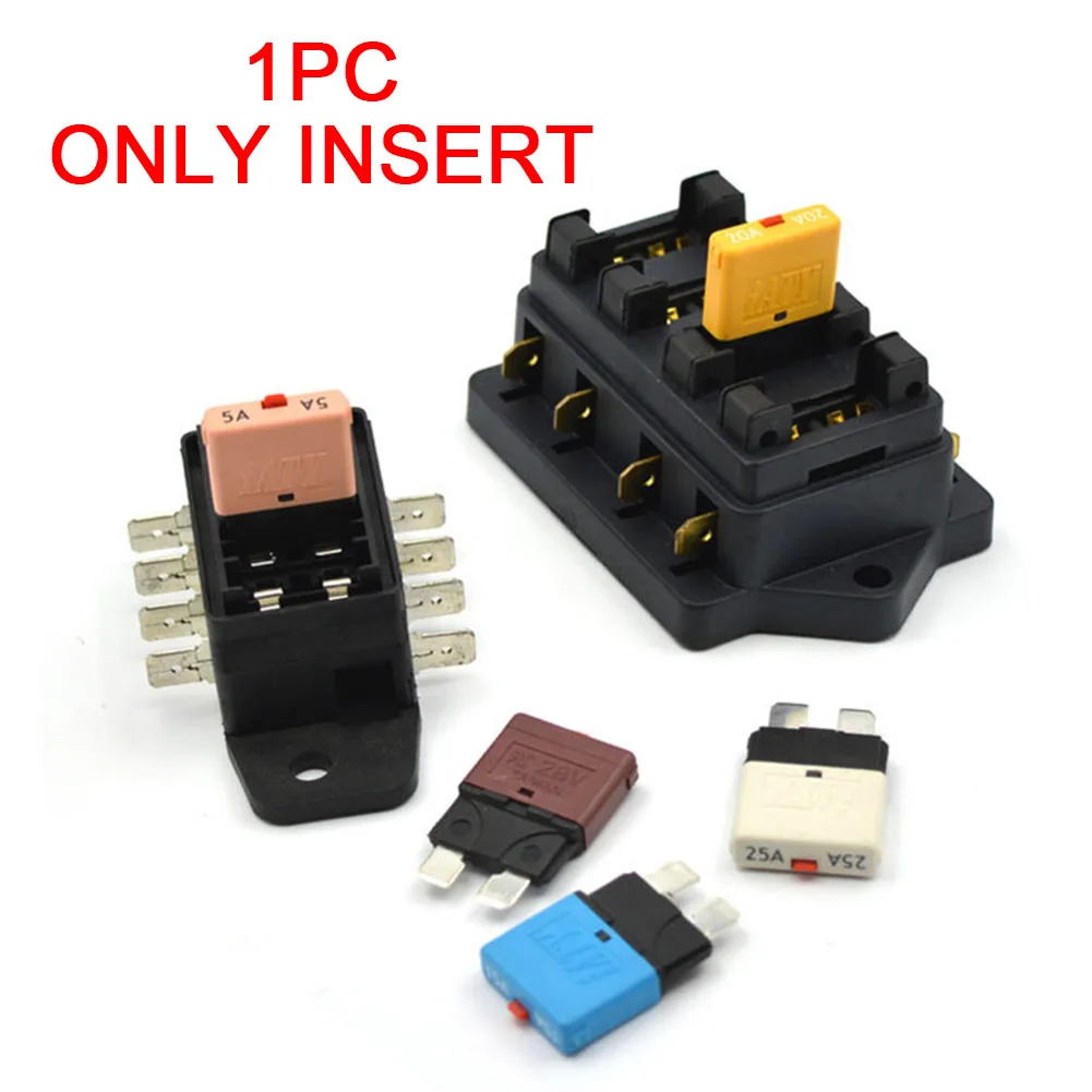 5 30A Manual Reset Circuit Breaker Blade Reset Fuse Car Motorcycle