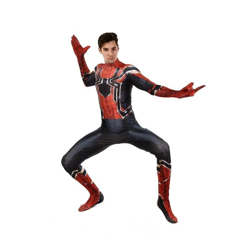 

Marvel Spider-Man Avengers: Infinity War Costume Peter Parker Spiderman Muscle Cosplay Adult Halloween Kids Zentai Mask Bodysuit