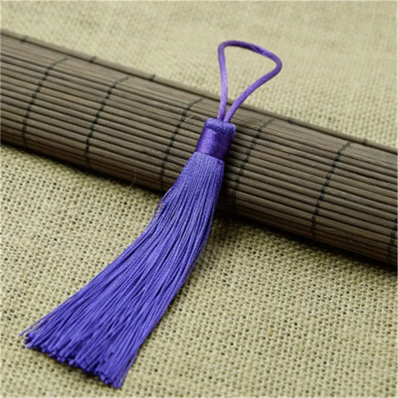 Yesucan 2PCS 12+5cm LongTassel Keychain Cellphone Straps Necklace Jewelry Charms DIY Accessories For Earrings Necklace Pendants