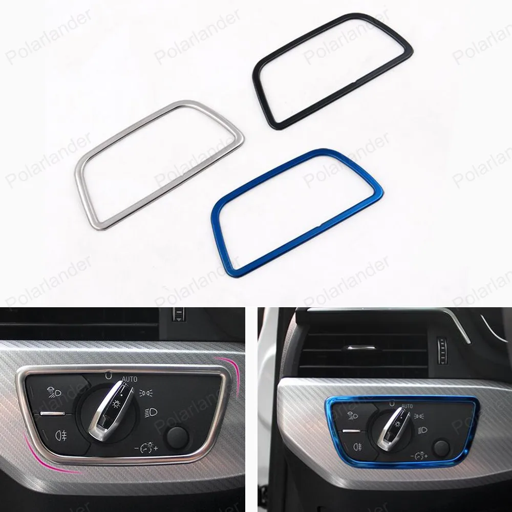 interior moulding trim headlight control button knob frame sticker for Audi A4L 17 head light lamp switch panel cover | Автомобили и