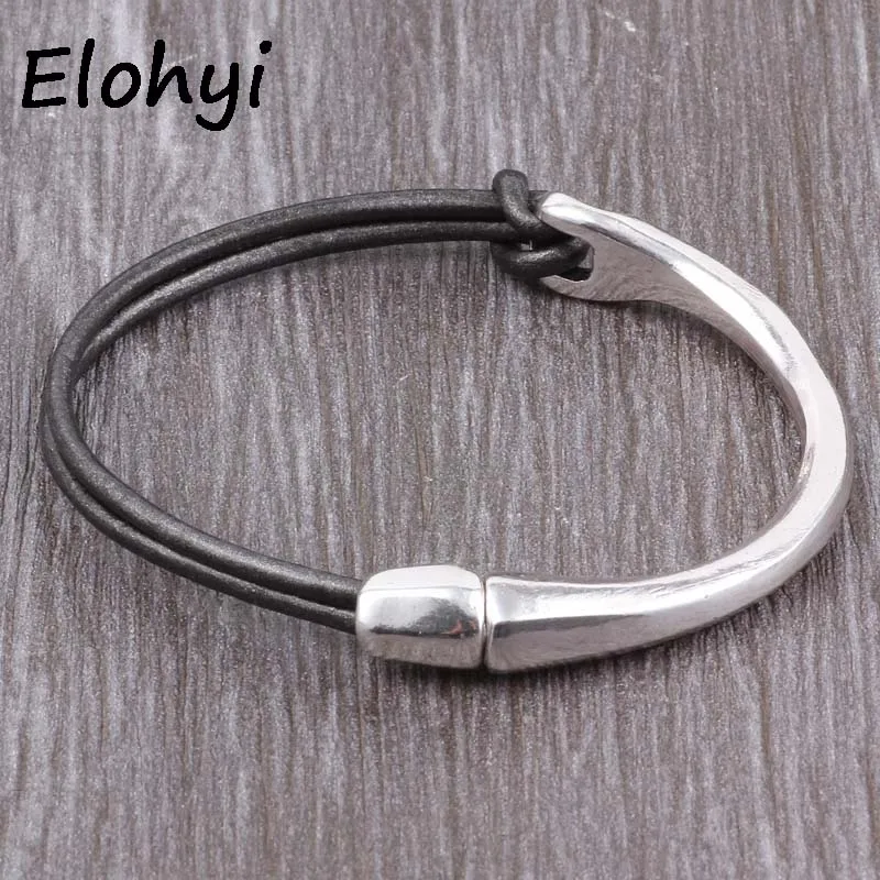 ELOHYI, женский геометрический браслет и браслеты, многоуровневый кожаный браслет с магнитной пряжкой, браслет для женщин, элегантный дизайн, ювелирные изделия, подарки