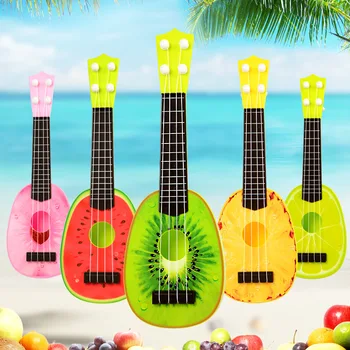 

Cute Fruit Ukulele Guitar Music Early Education Development Educational Toys for Children Funny Musical Four Strings Instrument