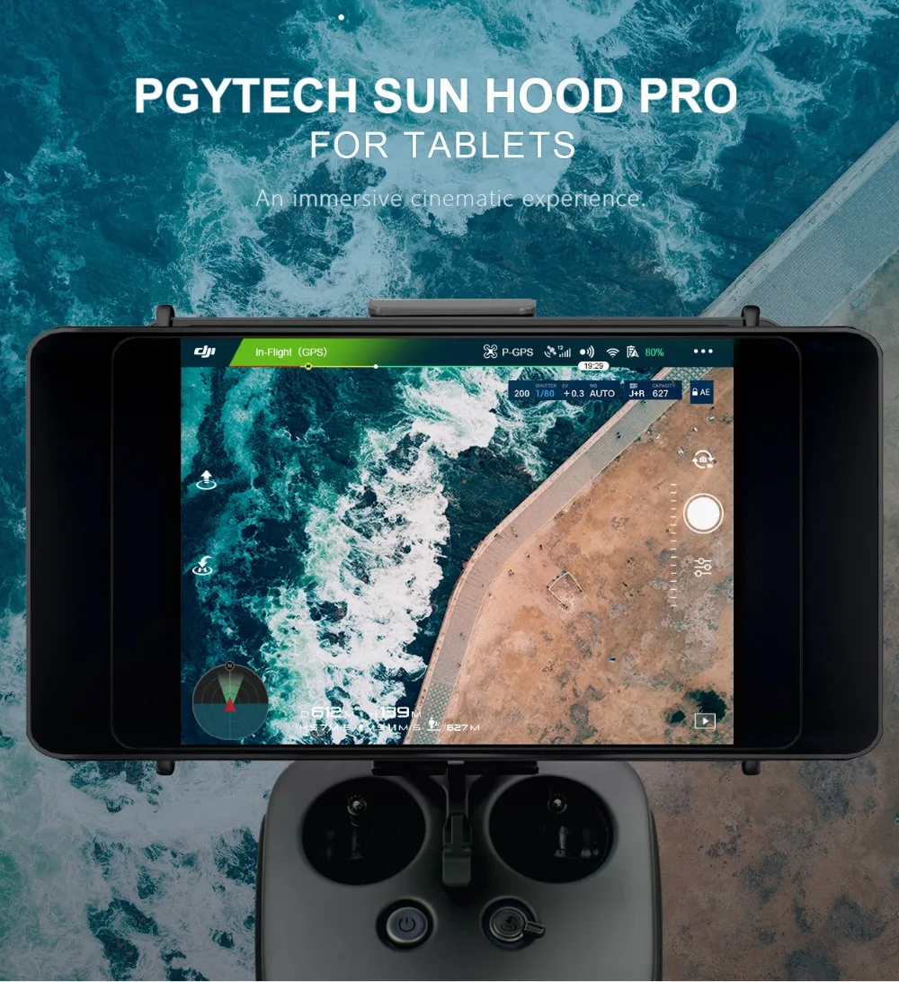 PGYTECH 7,9/9,7 дюймов DJI Phantom 3/4 пульт дистанционного управления солнцезащитный капюшон Pro для DJI Drone аксессуары Ipad планшеты чехол для монитора капюшон