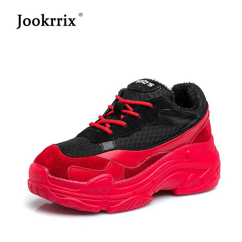 

Jookrrix 2018 White Shoes Real Leather Women Fashion Brand Sneaker Lady chaussure Autumn Adult Girl Leisure Platform footware