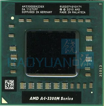 AMD A4-3300M Processor 2MB L2 Cache 1.90 GHz Socket FS1 PGA722 A4 3300M AM3300DDX23GX Dual Core Laptop processor Socket FS1 AMD A4-3300M Processor 2MB L2 Cache 1.90 GHz Socket FS1 PGA722 A4 3300M AM3300DDX23GX Dual Core Laptop processor Socket FS1