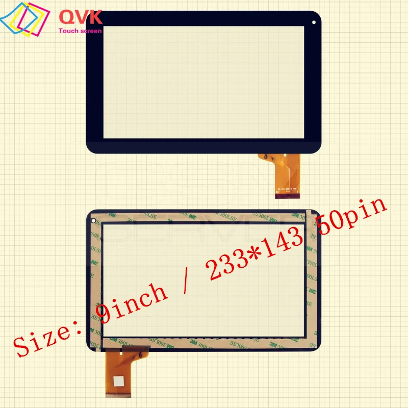 Preto 9 Polegada para Primux Básico modelo 9CQA33LX Capacitive touch screen painel de reparação peças de reposição frete grátis