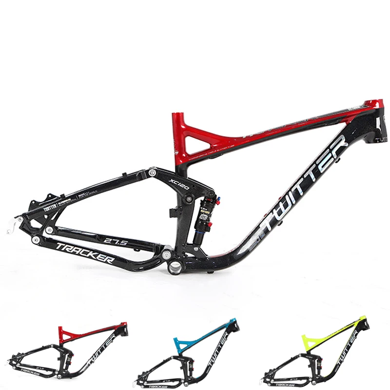 

Twitter 27.5*17/19Inch Mountain Bike Full Suspension Aluminium Frame Downhill Bicycle Frame for AM XC
