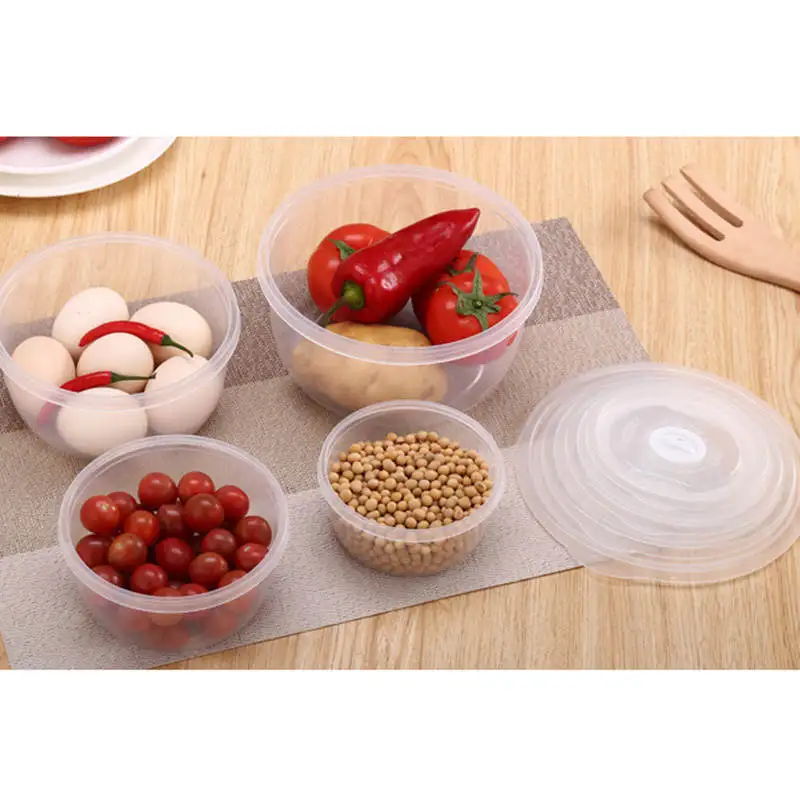 4pcs-set-Round-Plastic-Food-Container-Refrigerator-Crisper-Box-4-Sizes-Vegetable-Food-Preservation-Storage-Box (1)