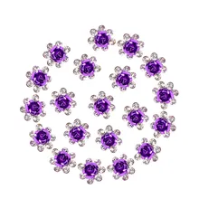 20 шт./компл. Для женщин Стразы Цветок Шпильки зажимы на свадьбу, мода, Белый Жемчуг Шпилька для волос Средства для укладки волос