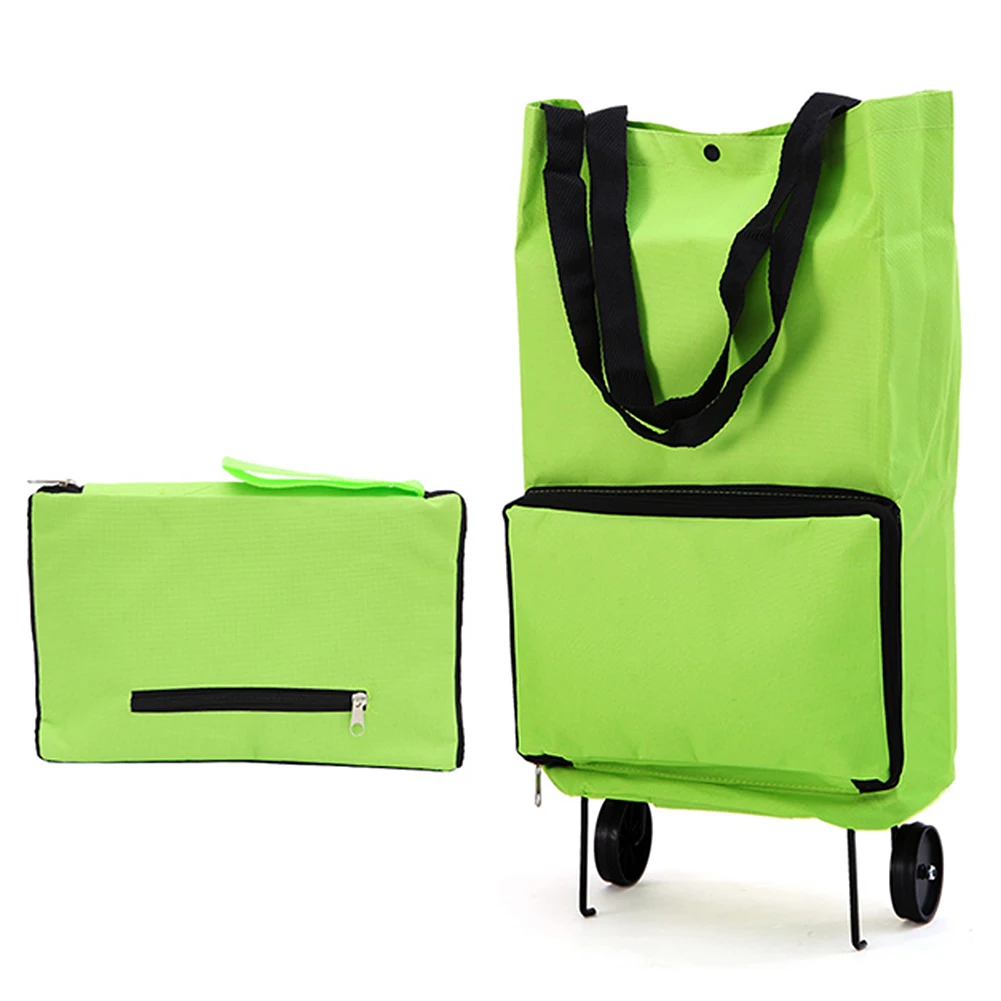 Подвижной хозяйственная сумка для повторного использования хозяйственная тележка сумка с колесом