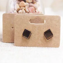 Zerong Висячие серьги-гвоздики в виде карты. 5*3,5 см пустой крафт-бумаги/черный ювелирные изделия вешалка упаковочная карта для серьги 200 шт за лот изготовленный на заказ за дополнительную стоимость
