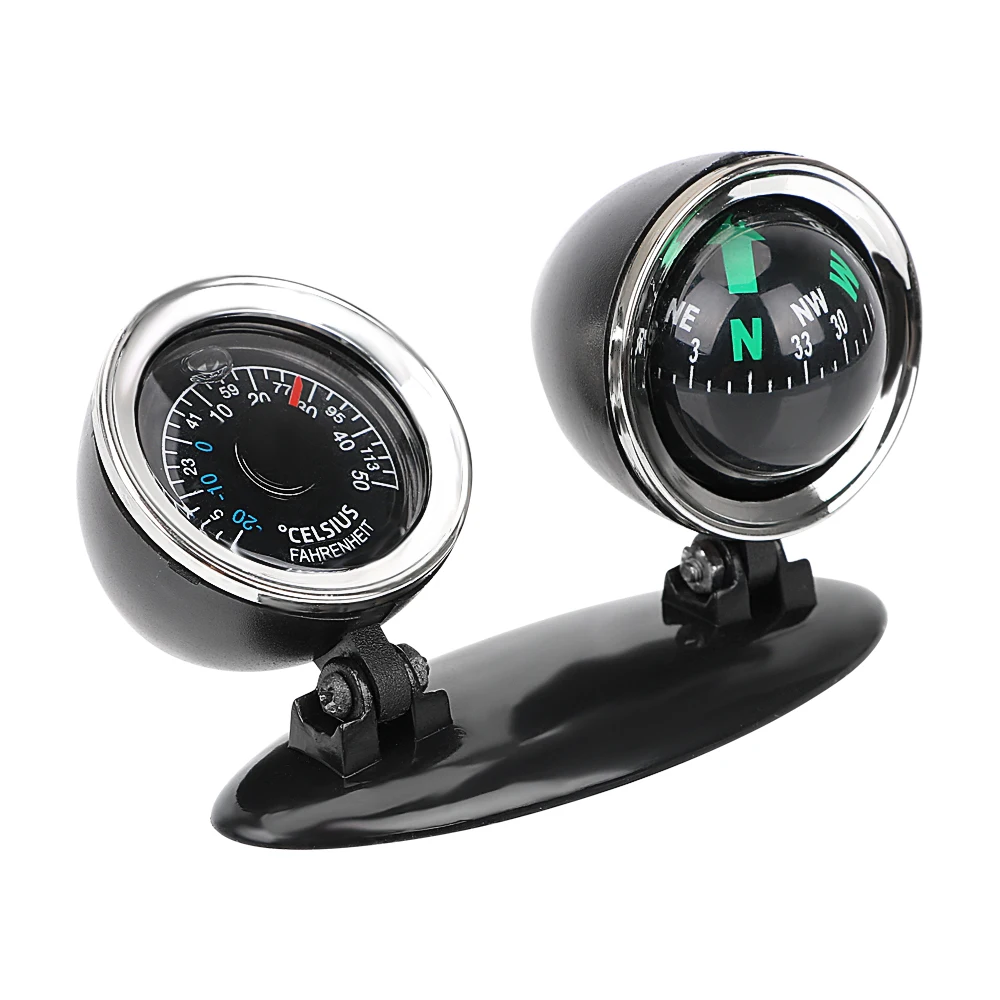 YOSOLO 2 in 1 Compass Thermometer Direction Dashboard Ball Car Ornaments Guide Ball Vehicle Automotive Accessories YOSOLO 2 in 1 Compass Thermometer Direction Dashboard Ball Car Ornaments Guide Ball Vehicle Automotive Accessories