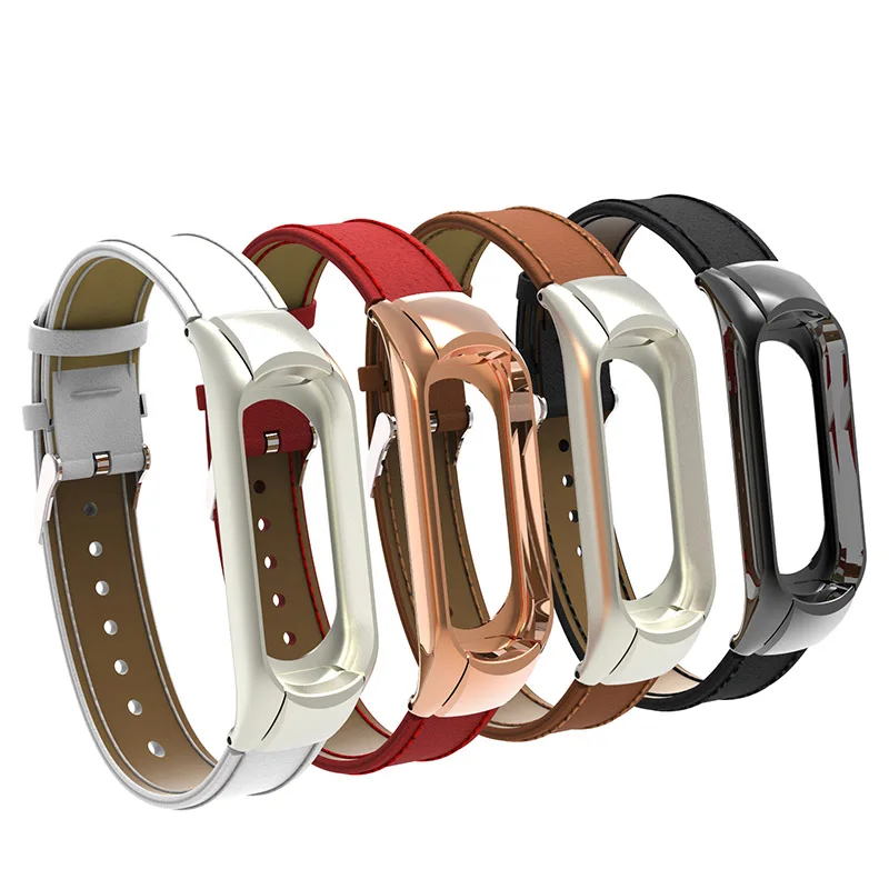 Кожаный браслет для Xiao mi Band 3 на запястье Сменные аксессуары Xio Xaio Xia xaomi