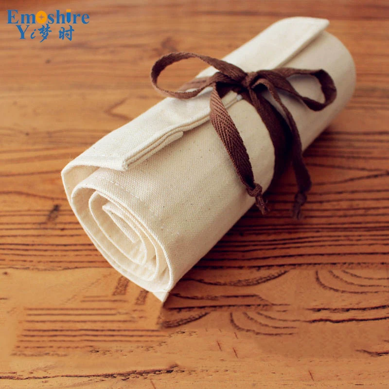 Emoshire Pencils cotton canvas handmade original color lead pencil drawing pen large capacity pencil pencil bag (3)