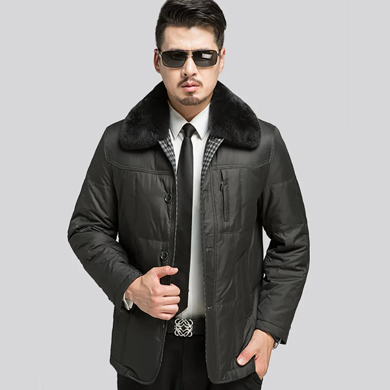 New Arrivals Men's Duck Down Jacket Middle aged Winter