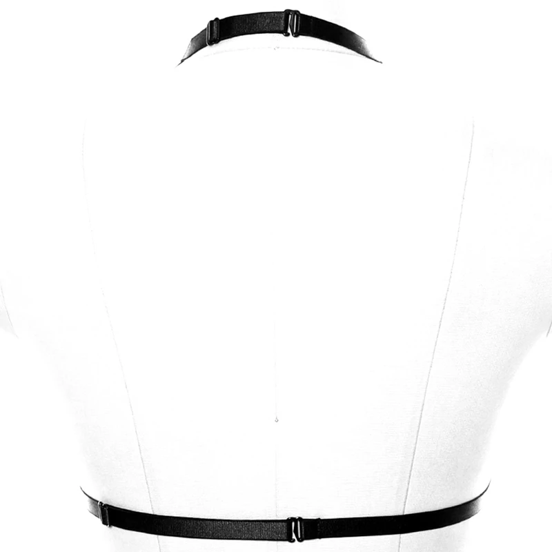 Сексуальное боди жгут для женщин топы ремень Бюстгальтер выдалбливают женское белье с изображением пентаграммы эластичный пояс Фетиш Harajuku вечерние одежда в стиле рейв