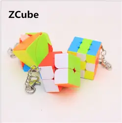 ZCube небольшой странно Sharp Magic Cube 2x2x2 3x3x3 мини-брелок кубик милые аксессуары Мэджико Cubo развивающие игрушки волшебный кубик