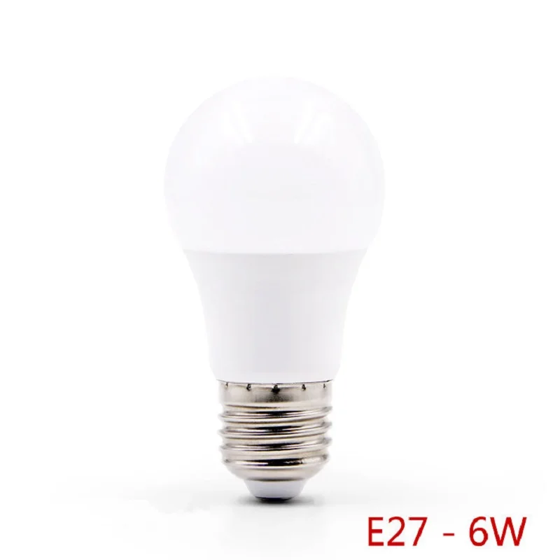 E14 E27 Светодиодный светильник пластиковый пакет алюминиевый t-лампочка свет 220 в домашний светодиодный светильник Лампада светодиодный 6 Вт лампа повышенной яркости bombilla светодиодный