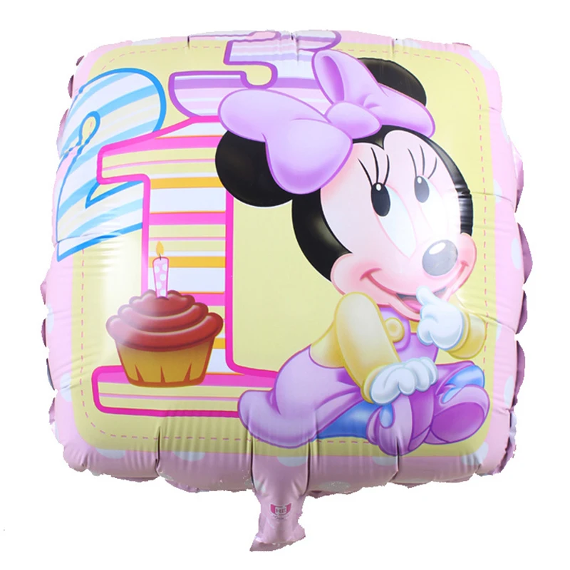 Lucky 5 шт. 45*45 см квадратный Микки/Минни шары надувные из фольги мышь декор для вечеринки в честь Дня Рождения Детские игрушки гелиевый воздушный шар Globos