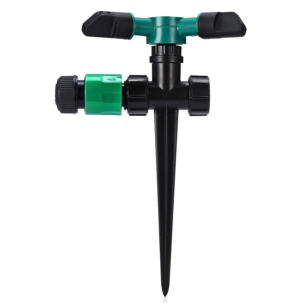 

Water Sprinkler System 360 Degree Rotating Spray Head Easy Installation Double-Pass Joint Design Water Sprinkler Rotating Spray