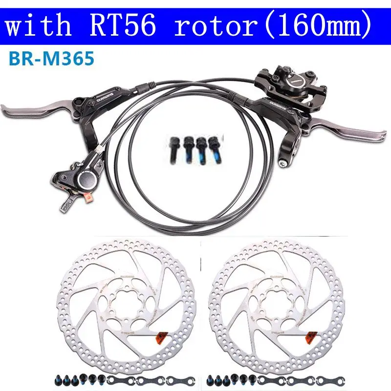 Велосипед BR-BL-M365 mtb Гидравлический дисковый тормоз набор левый и правый рычаг 750/1350 мм запчасти для велосипеда - Цвет: with RT56 160mm