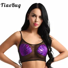 TiaoBug Летняя мода Спагетти ремни Прозрачная сетка Русалка море бикини-ракушка купальный костюм женский купальник пикантные Топы