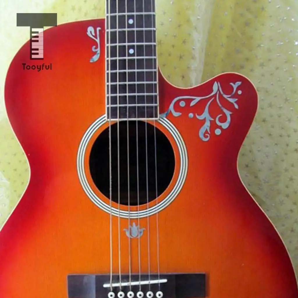 Tooyful Exquisite Guitar Body Headstock Inlay Sticker Decal DIY Guitars Bass Decorative Accessories