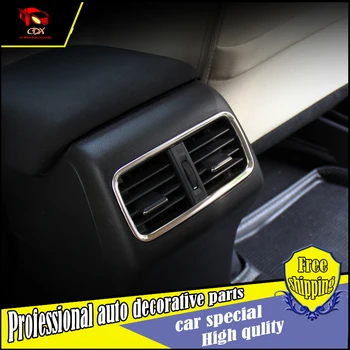

car Styling ABS chrome Rear air outlet Cover trim for Honda CRV 2015 2016 storage box air outlet cover decorate Accessories