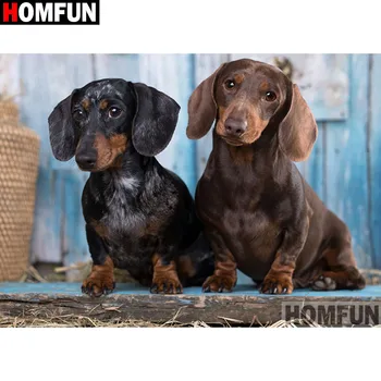 

HOMFUN Full Diamond "Animal dog" DIY 5D Diamond Painting Cross Stitch Home Decor Picture Of Rhinestone Handmade A16513