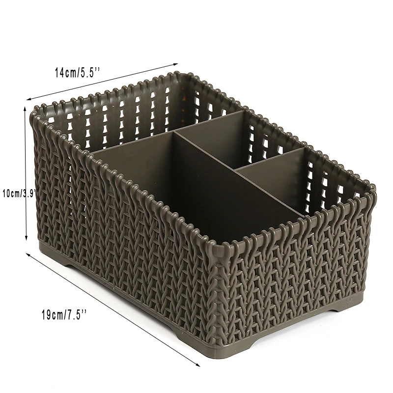 Imitation Rattan Storage Basket Bathroom Cosmetic Make Ups Jewelry Imitation Rattan Storage Basket Bathroom Cosmetic Make Ups Jewelry Sundries Home Desktop Plastic Baskets In Bo Bins
