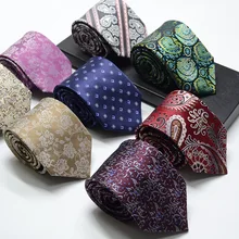 1200 иглы 8 см мужские галстуки s Новые мужские модные цветочные галстуки Corbatas Gravata жаккардовый тонкий галстук деловой красный галстук для мужчин галстук