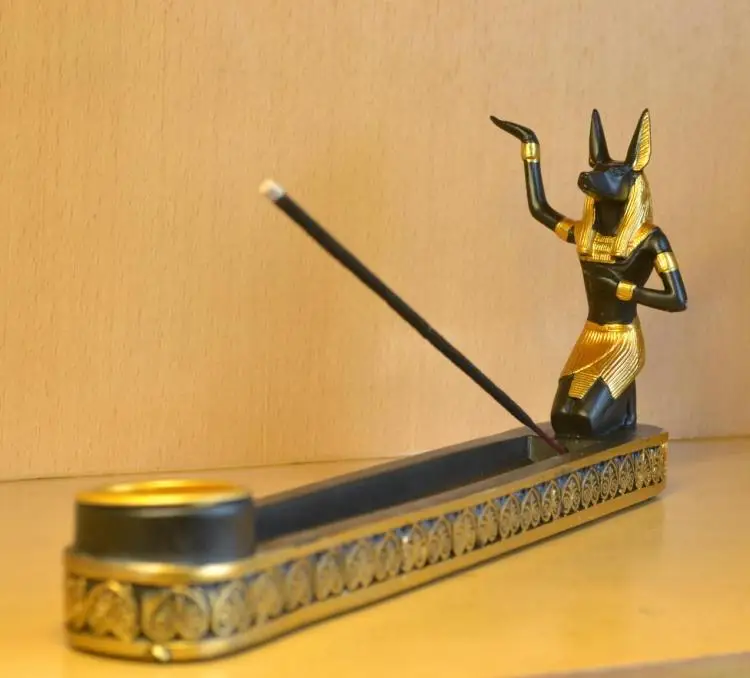 

Antique Incense Office Decoration Egyptian Style Anubis Tourist Souvenir High Quality Resin Crafts Exquisite Special Gift