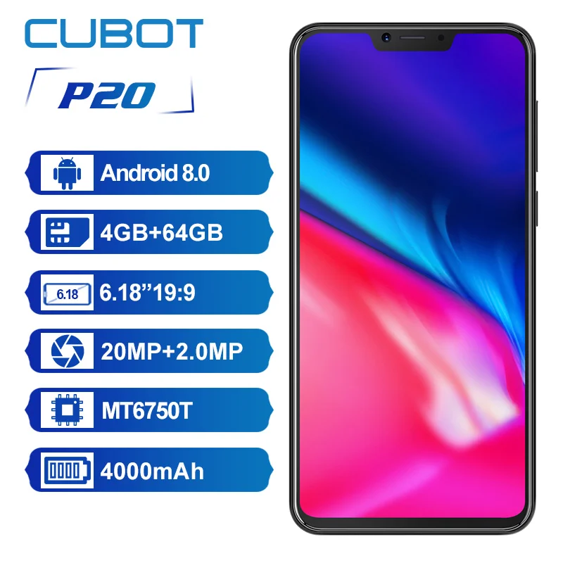 Оригинальный смартфон Cubot P20 19:9 6,18 \
