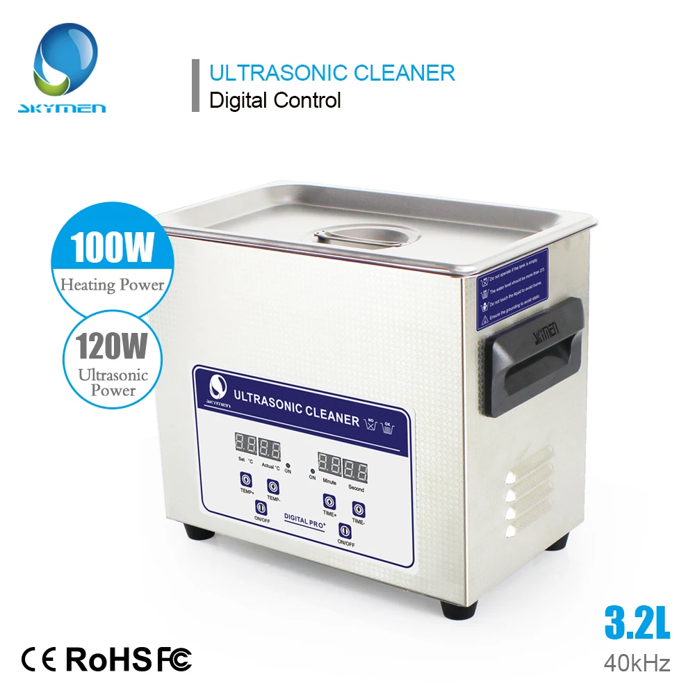 

SKYMEN 3.2L 120w Ultrasonic Cleaner Digital/ Timer/ Heating Adjustable Stainless Steel Bath Ultrasonic Cleaning Machine