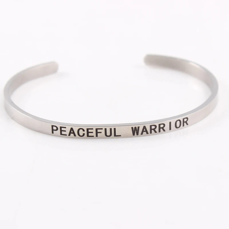 Мужской браслет с мантрой из нержавеющей стали 4 мм гравировкой|wholesale bangle|bangles for