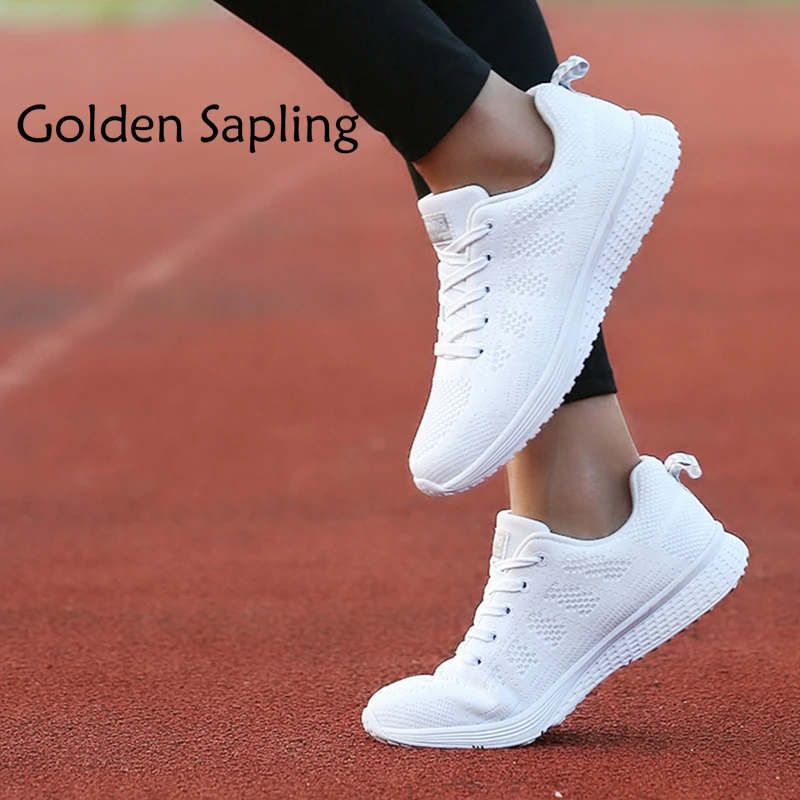 

Golden Sapling Women's Running Shoes White Woman Sneakers Air Fabric Womens Sport Shoes Women Lightweight Summer Sneakers Mesh