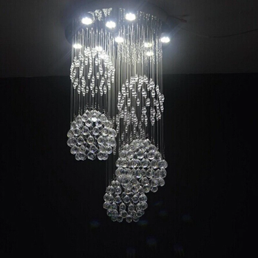 

modern round crystal chandelier LED lights AC110V 220V lustre LED dinning room lamp