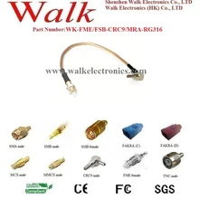 FME CRC9 Мужской кабель RG316, fme CRC9 кабель RG316, CRC9 Мужской Угол соединительный кабель с разъемом кабеля